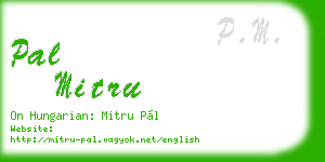 pal mitru business card